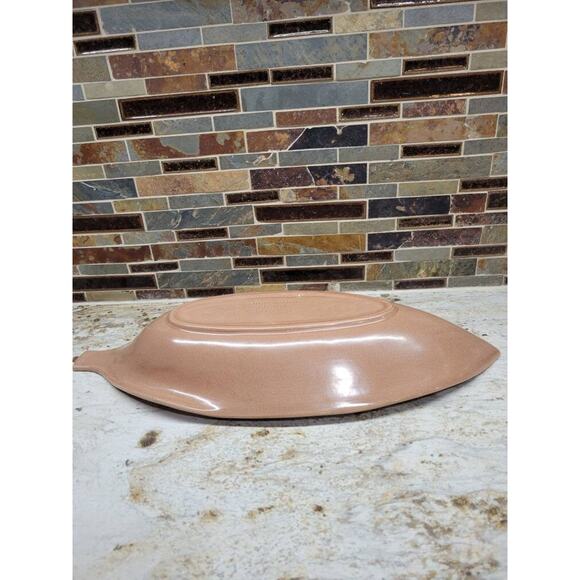 Vintage Red Wing Pottery Banana Leaf Dish M1453, Large Mid Century Modern - Picture 4 of 6